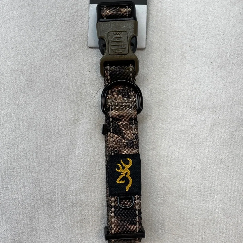 Browning Dog Collar Pet Medium Camo Reflective Locking Buckle‎ 14-20in MD4230658